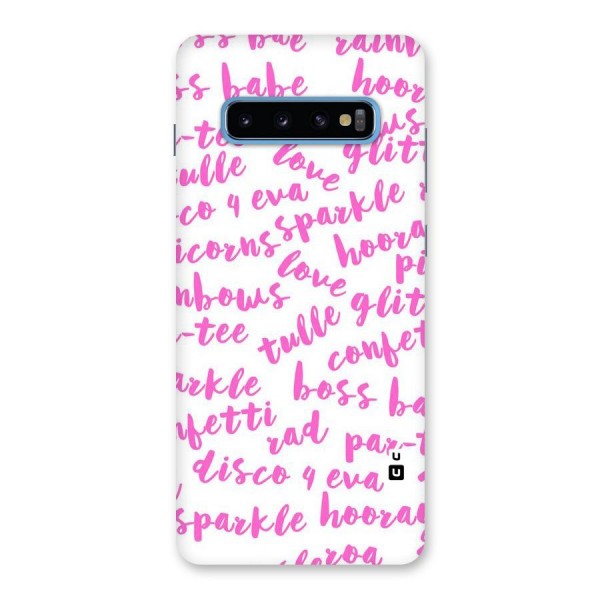 Sparkle Love Back Case for Galaxy S10 Plus