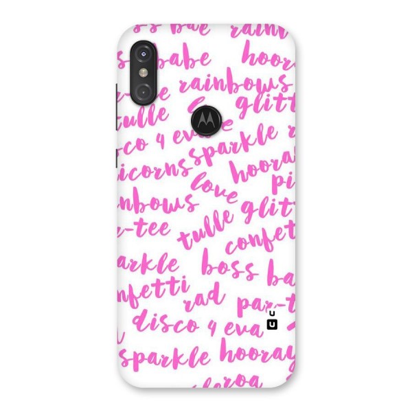 Sparkle Love Back Case for Motorola One Power