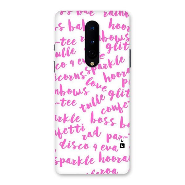 Sparkle Love Back Case for OnePlus 8