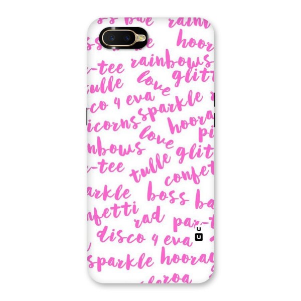 Sparkle Love Back Case for Oppo K1