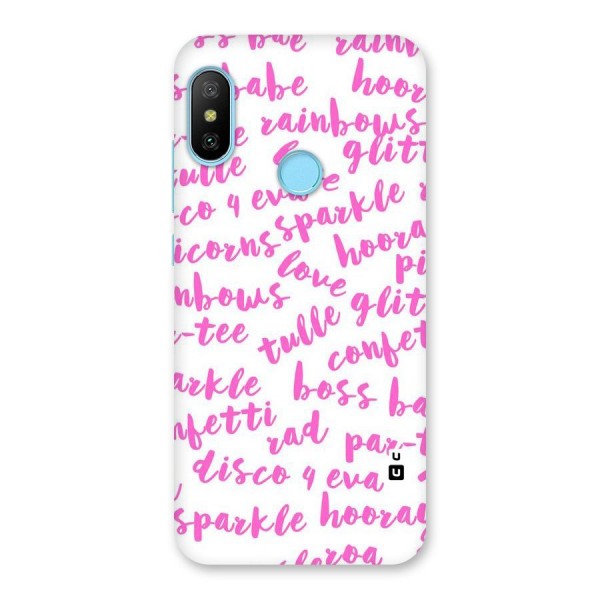 Sparkle Love Back Case for Redmi 6 Pro