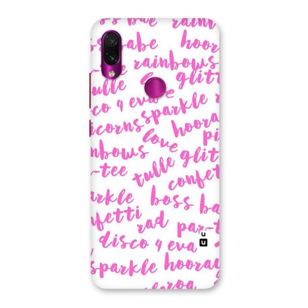 Sparkle Love Back Case for Redmi Note 7 Pro