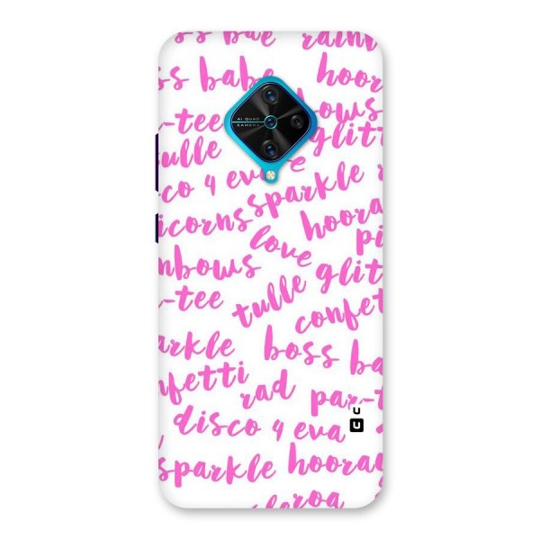 Sparkle Love Back Case for Vivo S1 Pro