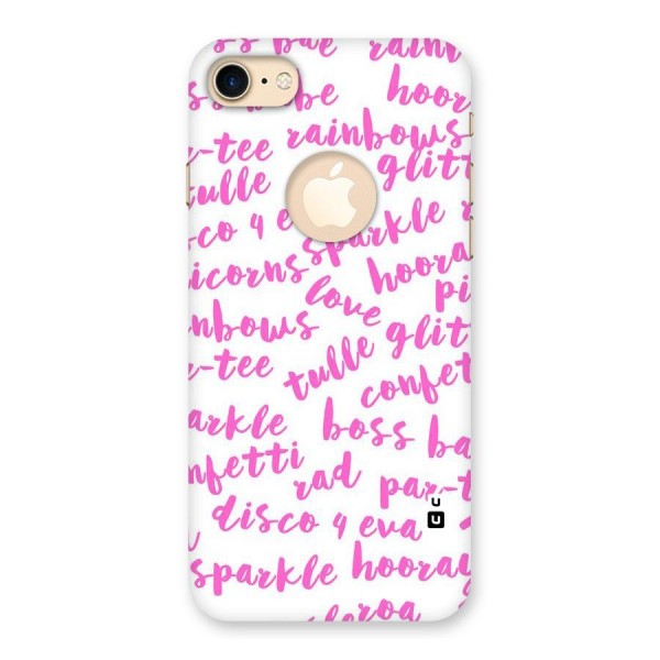 Sparkle Love Back Case for iPhone 8 Logo Cut