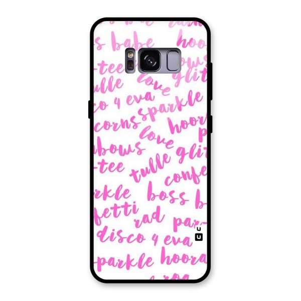 Sparkle Love Glass Back Case for Galaxy S8