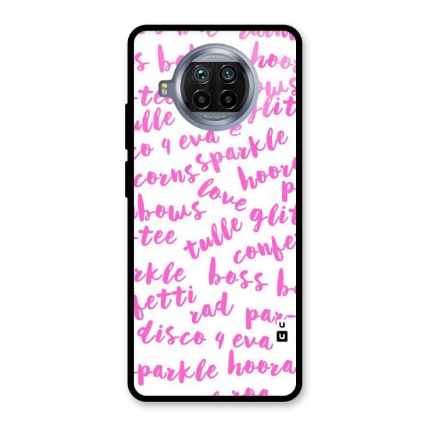 Sparkle Love Glass Back Case for Mi 10i