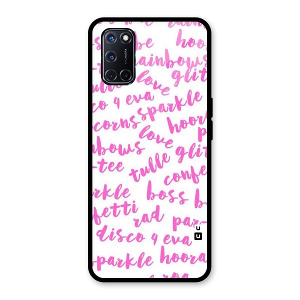 Sparkle Love Glass Back Case for Oppo A52