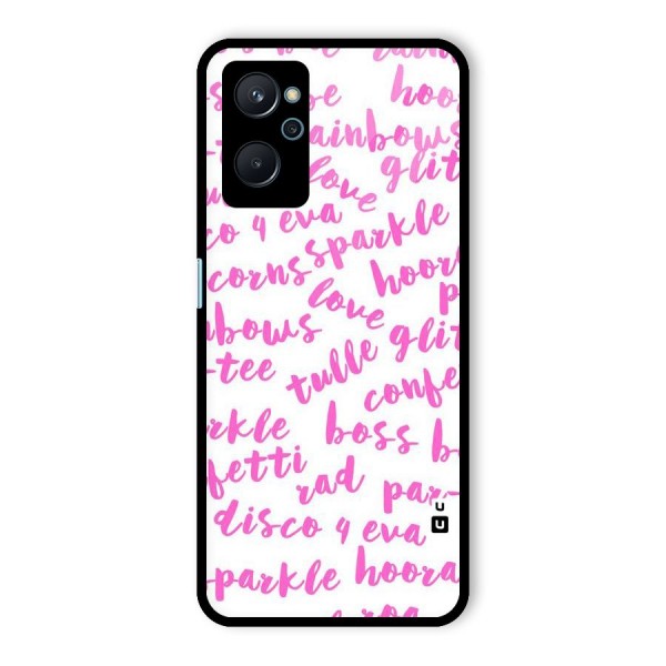 Sparkle Love Glass Back Case for Realme 9i