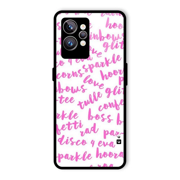 Sparkle Love Glass Back Case for Realme GT2 Pro