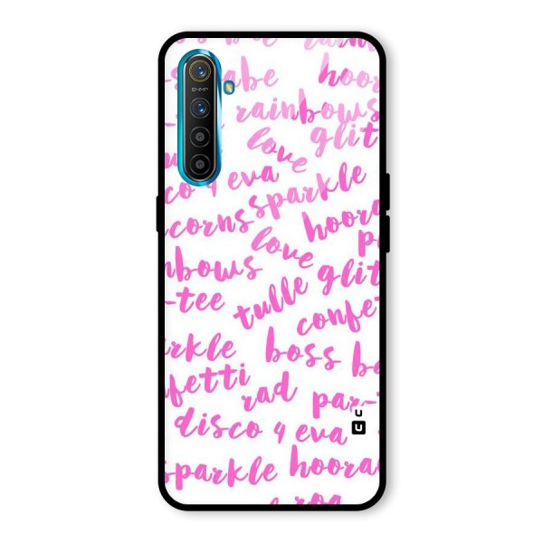 Sparkle Love Glass Back Case for Realme XT