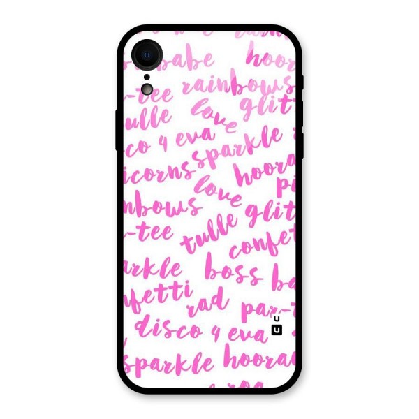 Sparkle Love Glass Back Case for XR