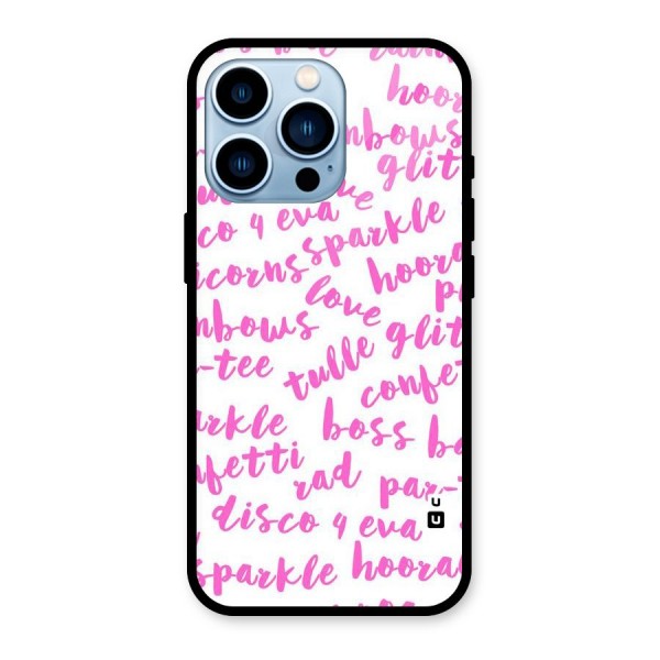 Sparkle Love Glass Back Case for iPhone 13 Pro