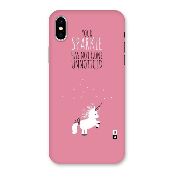 Sparkle Not Unnoticed Back Case for iPhone XS