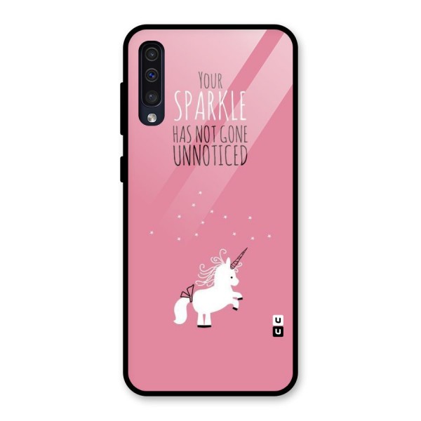 Sparkle Not Unnoticed Glass Back Case for Galaxy A50s