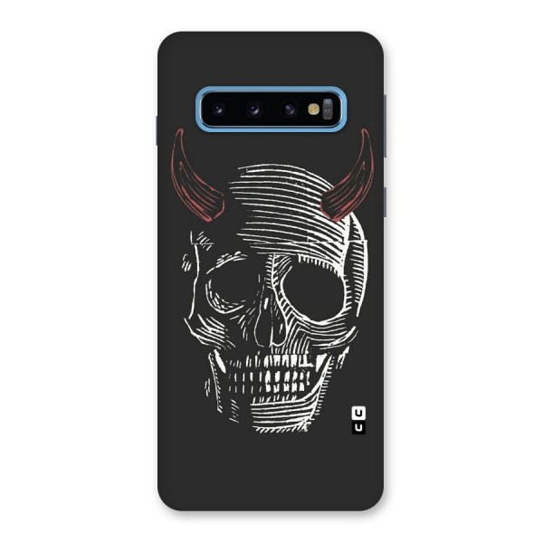 Spooky Face Back Case for Galaxy S10