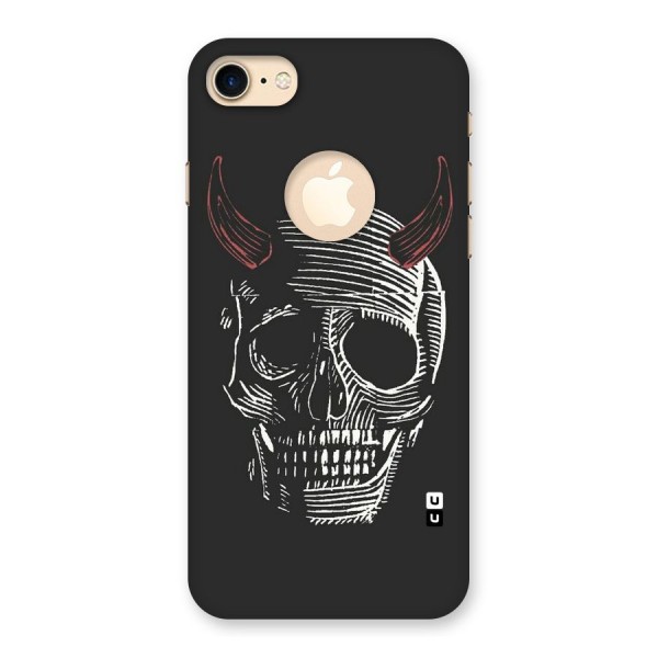 Spooky Face Back Case for iPhone 8 Logo Cut