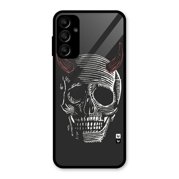 Spooky Face Glass Back Case for Galaxy A14 5G