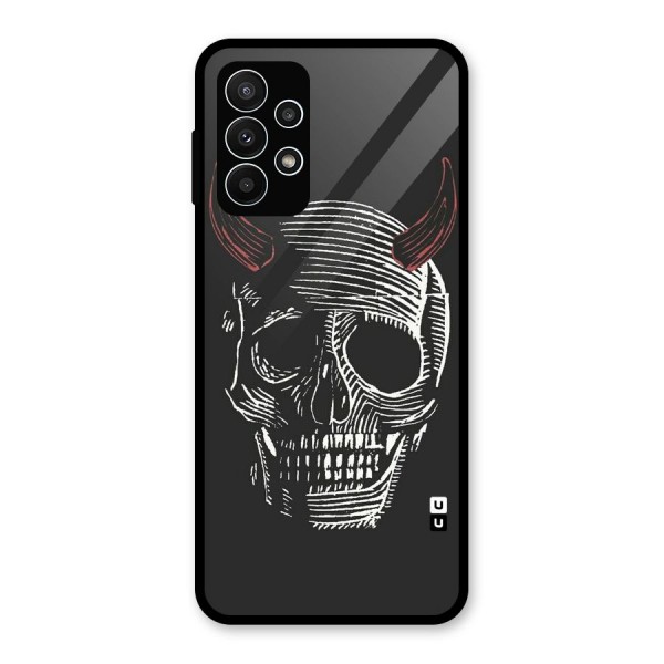 Spooky Face Glass Back Case for Galaxy A23