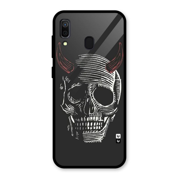 Spooky Face Glass Back Case for Galaxy A30