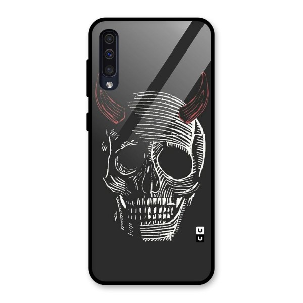 Spooky Face Glass Back Case for Galaxy A50