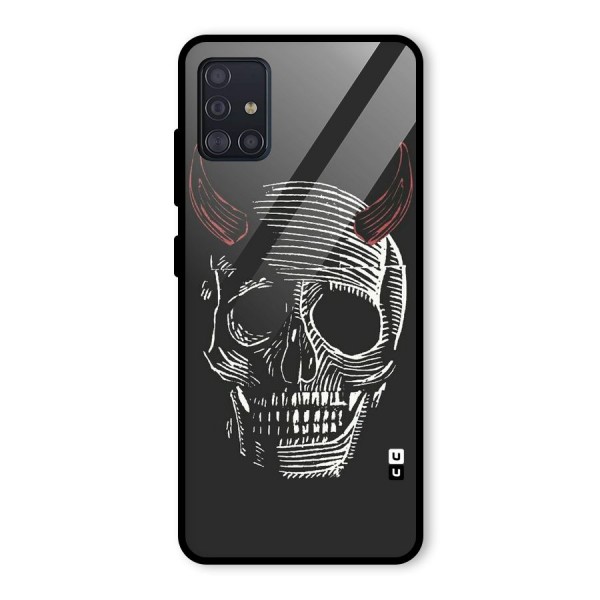 Spooky Face Glass Back Case for Galaxy A51