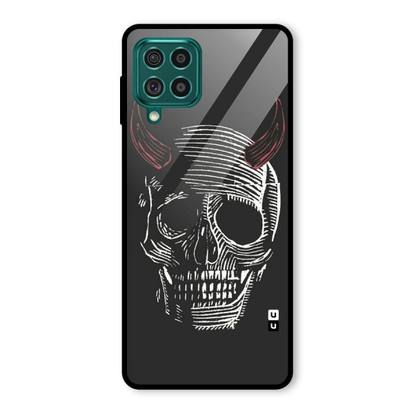 Spooky Face Glass Back Case for Galaxy F62