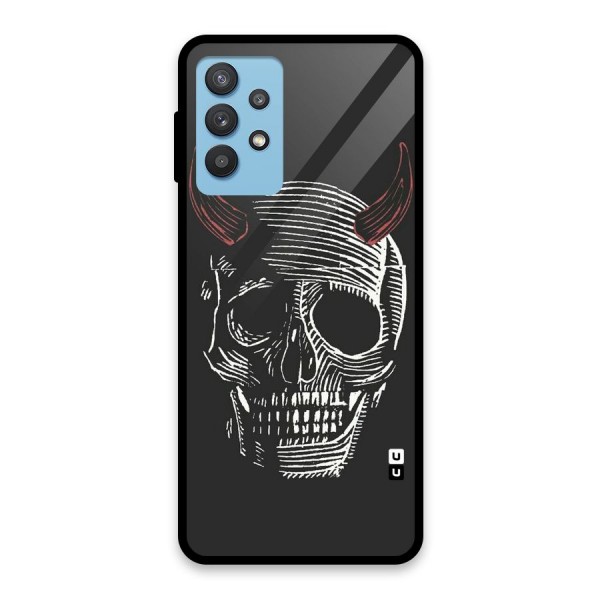 Spooky Face Glass Back Case for Galaxy M32 5G