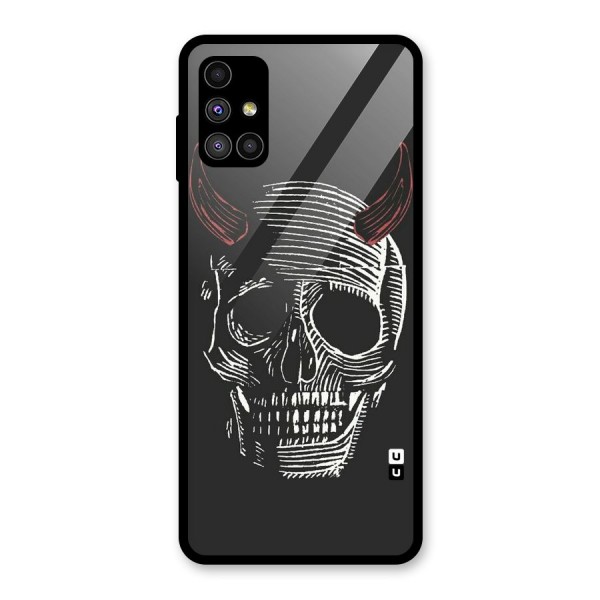 Spooky Face Glass Back Case for Galaxy M51