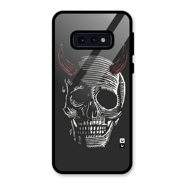 Spooky Face Glass Back Case for Galaxy S10e