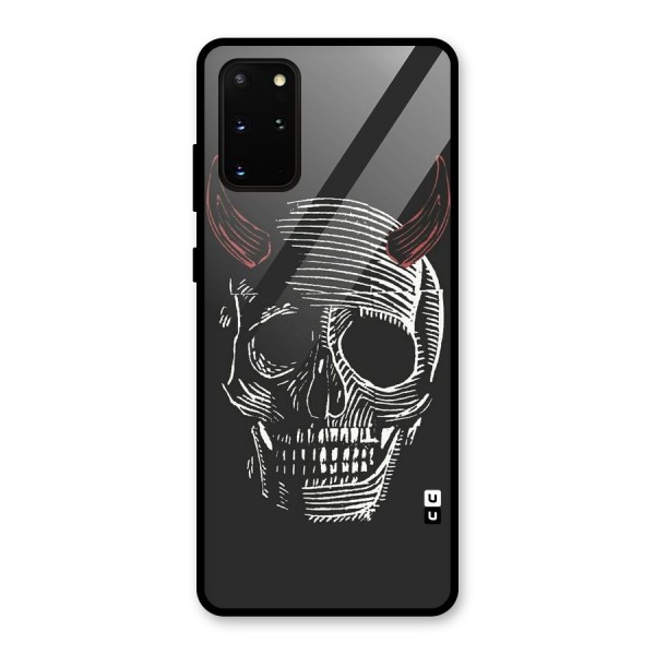 Spooky Face Glass Back Case for Galaxy S20 Plus