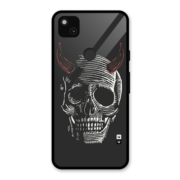 Spooky Face Glass Back Case for Google Pixel 4a