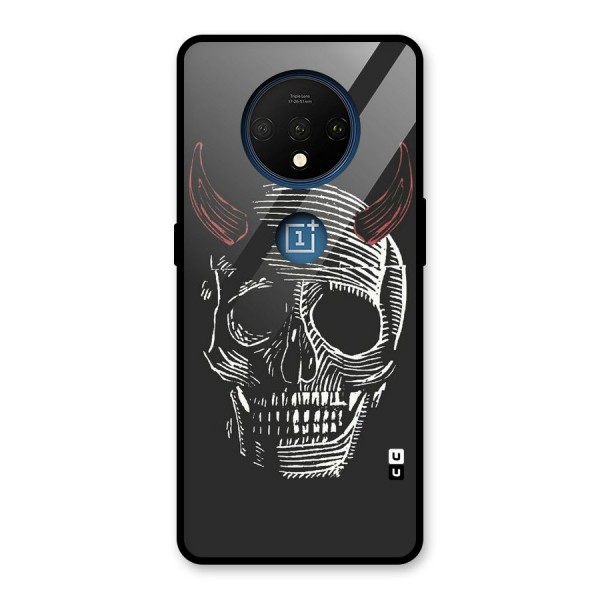 Spooky Face Glass Back Case for OnePlus 7T