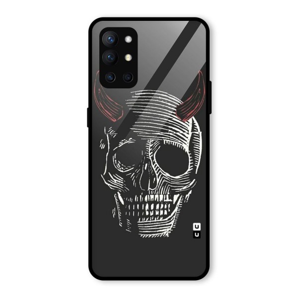 Spooky Face Glass Back Case for OnePlus 9R