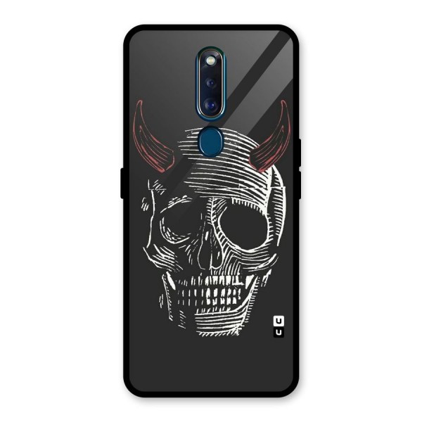 Spooky Face Glass Back Case for Oppo F11 Pro