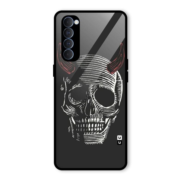 Spooky Face Glass Back Case for Oppo Reno4 Pro