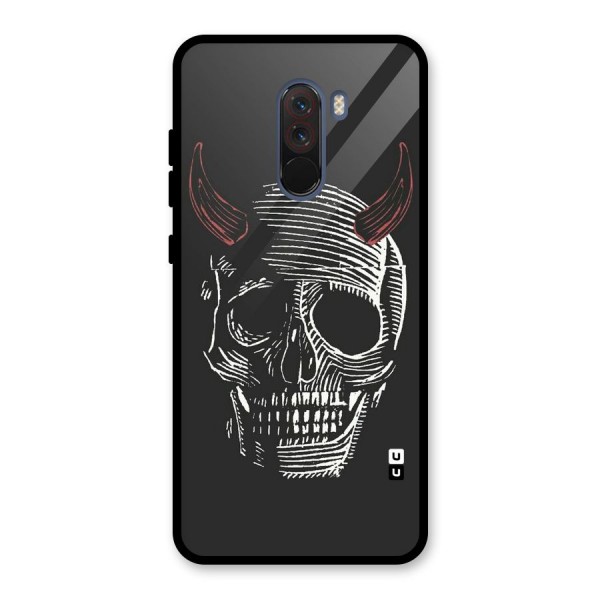 Spooky Face Glass Back Case for Poco F1