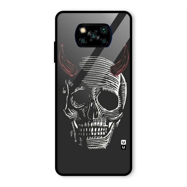 Spooky Face Glass Back Case for Poco X3 Pro