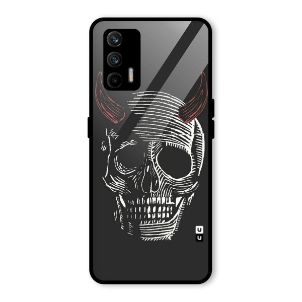 Spooky Face Glass Back Case for Realme X7 Max