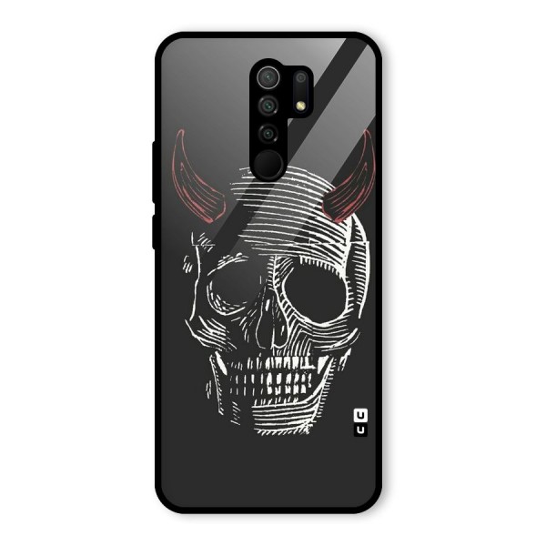 Spooky Face Glass Back Case for Redmi 9 Prime