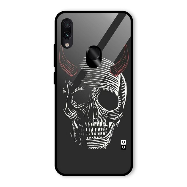 Spooky Face Glass Back Case for Redmi Note 7S