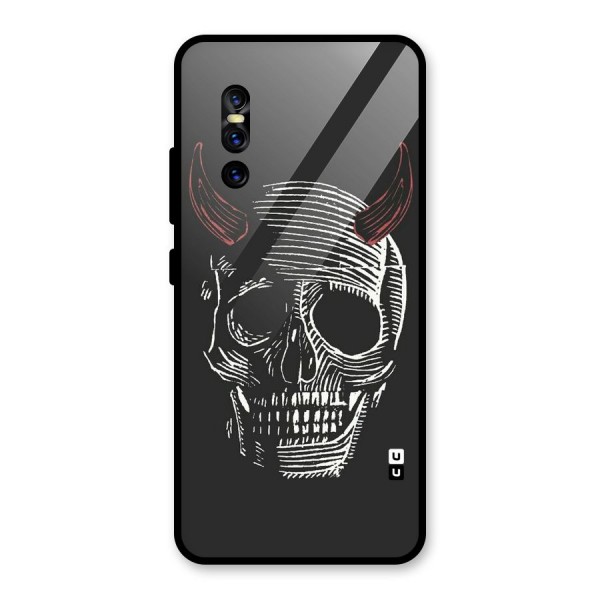 Spooky Face Glass Back Case for Vivo V15 Pro