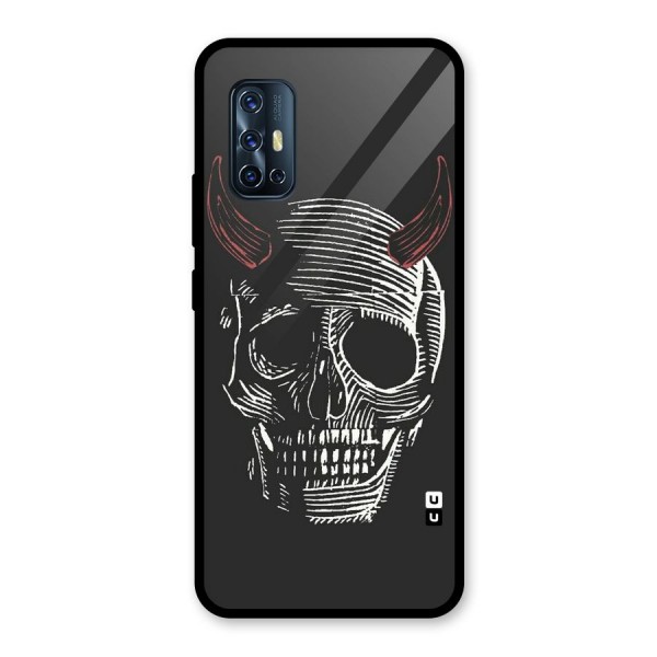 Spooky Face Glass Back Case for Vivo V17