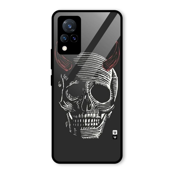 Spooky Face Glass Back Case for Vivo V21 5G