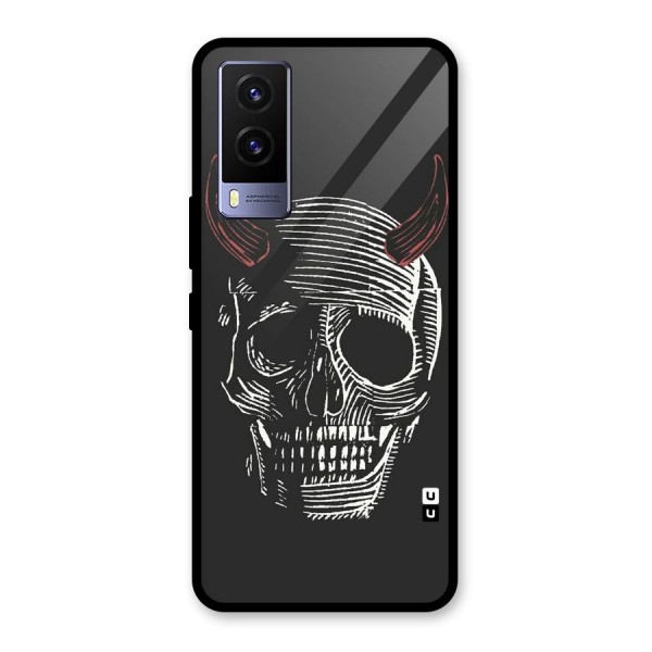 Spooky Face Glass Back Case for Vivo V21e 5G