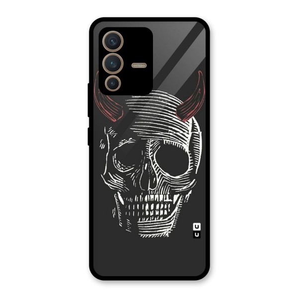 Spooky Face Glass Back Case for Vivo V23 5G