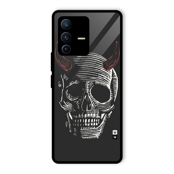 Spooky Face Glass Back Case for Vivo V23 Pro