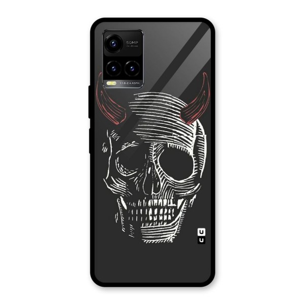 Spooky Face Glass Back Case for Vivo Y21 2021