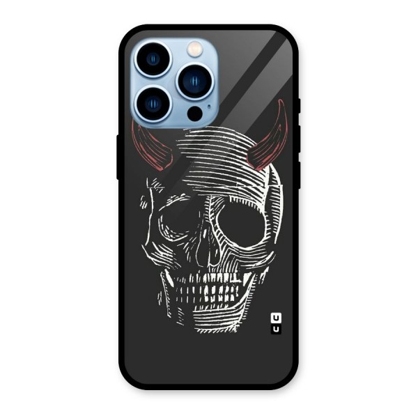 Spooky Face Glass Back Case for iPhone 13 Pro