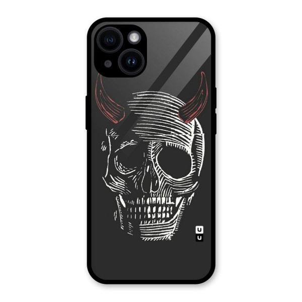 Spooky Face Glass Back Case for iPhone 14