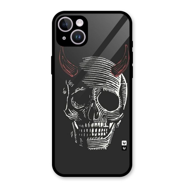 Spooky Face Glass Back Case for iPhone 14 Plus